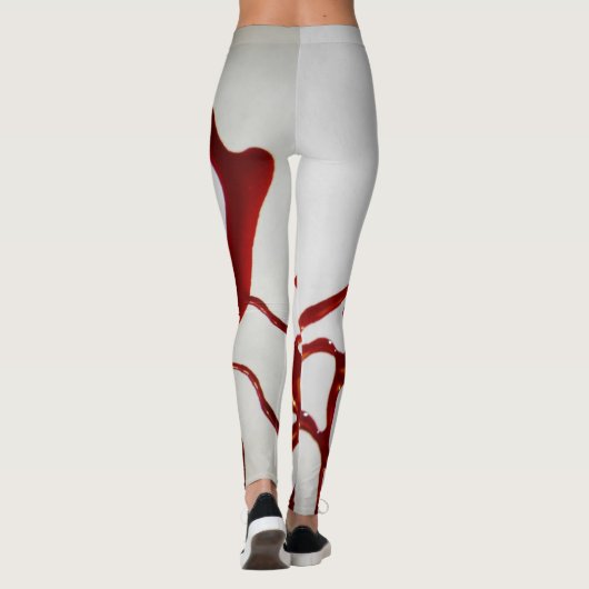 Roter Spilloseeffekt Leggings (Rückseite)