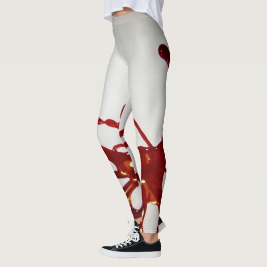 Roter Spilloseeffekt Leggings (Links)