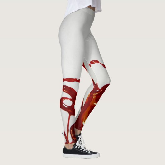 Roter Spilloseeffekt Leggings (Rechts)