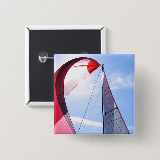 Roter Spinnaker mit Sun Button (Vorne & Hinten)