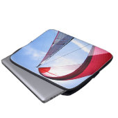 Roter Spinnaker mit Sun Laptopschutzhülle (Vorne Knopf)