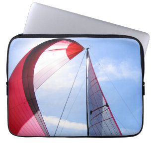 Roter Spinnaker mit Sun Laptopschutzhülle