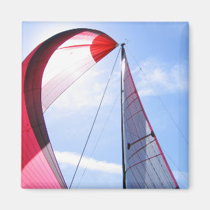 Roter Spinnaker mit Sun Magnet