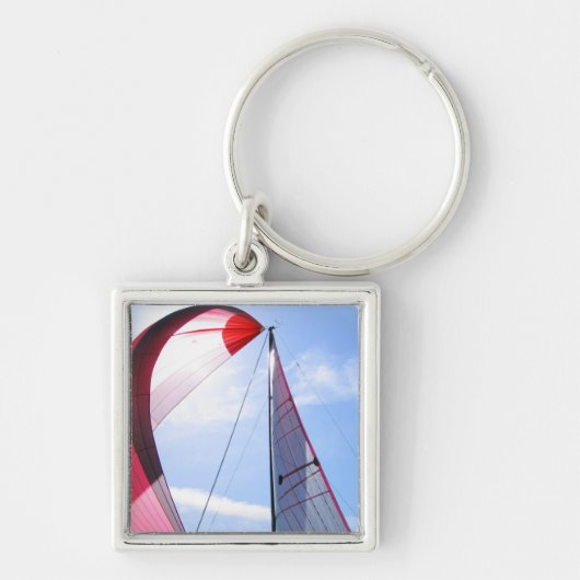Roter Spinnaker mit Sun Schlüsselanhänger (Vorne)