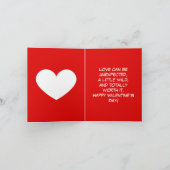 Roter Spinne Valentinstag Feiertagskarte (Innenseite)
