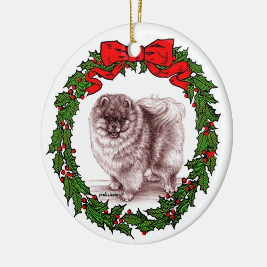 Roter Spitz Art von Glenda S. Harlan Keramik Ornament (Links)