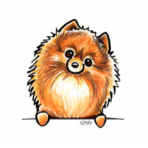 Roter Spitz hängt auf Fotoskulptur Magnet