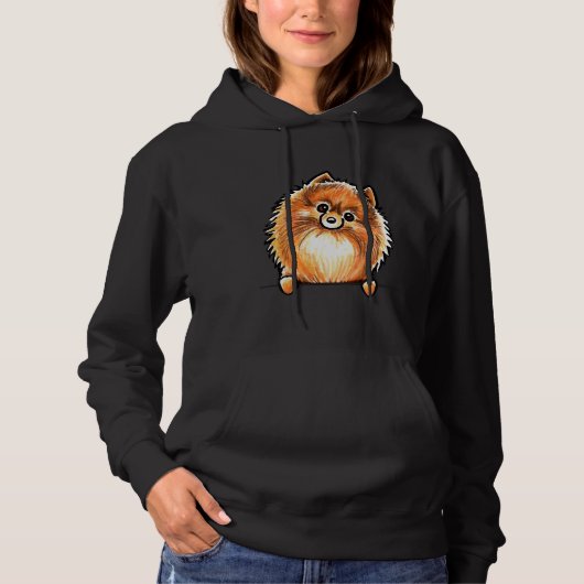 Roter Spitz hängt auf Hoodie (Vorderseite)