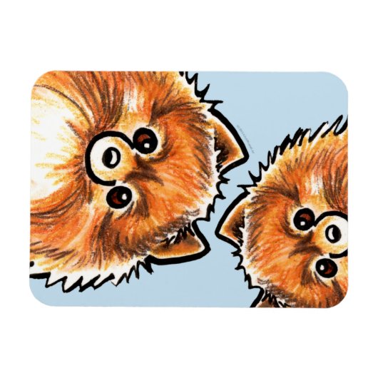 Roter Spitz hängt auf Magnet (Horizontal)