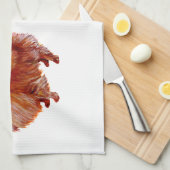 Roter Spitz Küchentuch (Viertel Falte)