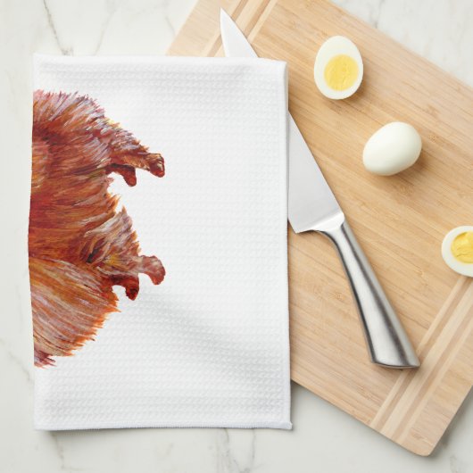 Roter Spitz Küchentuch (Viertel Falte)