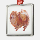 Roter Spitz Silbernes Ornament (Links)