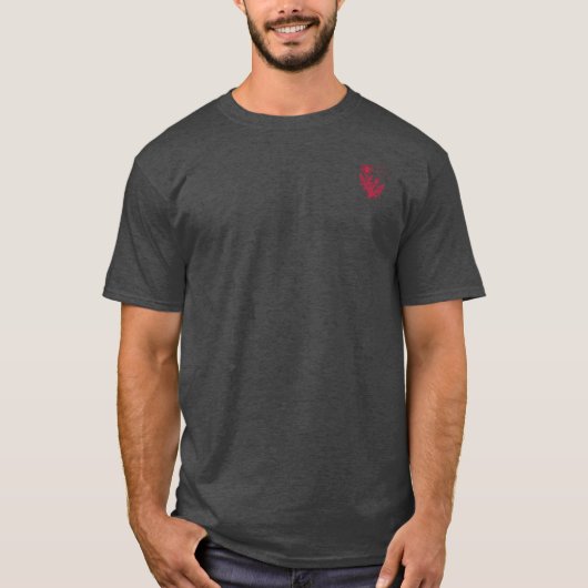 Roter Spitzen-Löwenzahn-Emblem | Blossom Basics T-Shirt (Vorderseite)