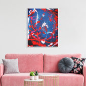 Roter Splash Leinwanddruck (Insitu (Wohnzimmer))