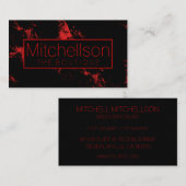 Roter Splash Visitenkarte (Vorne/Hinten)