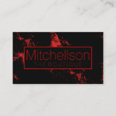 Roter Splash Visitenkarte (Vorderseite)