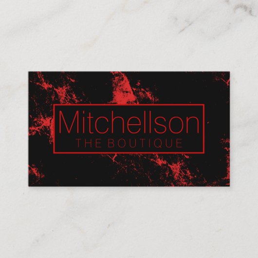 Roter Splash Visitenkarte (Vorderseite)