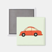 Roter Sportwagen Magnet (Vorderseite/Rückseite)