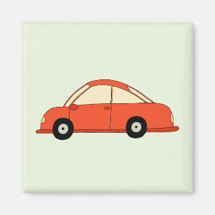 Roter Sportwagen Magnet