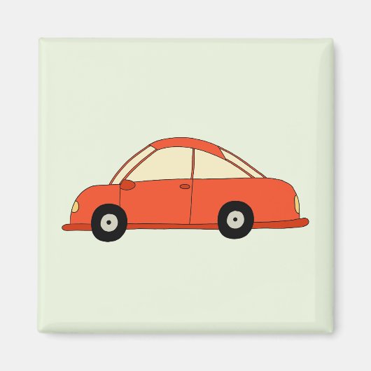 Roter Sportwagen Magnet (Vorne)