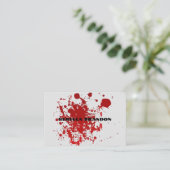 Roter Spritzer-abstrakte Visitenkarte (Stehend Vorderseite)