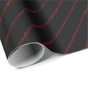 Roter Spritzer Pinstripes Geschenkpapier
