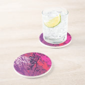 Roter Spritzer Sandstein Untersetzer (Seite)