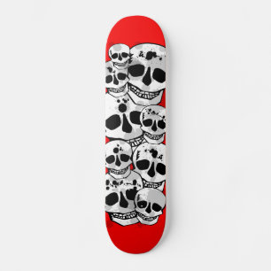 Roter Spritzer Skulpturen Schwarze Skateboarddecke Skateboard