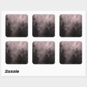 Roter Spuk Himmel mit Ravens Quadratischer Aufkleber (Blatt)