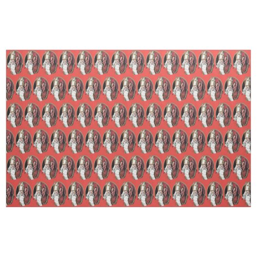 Roter St. Nikolaus Krampus Stoff (Yard (91,4 cm))