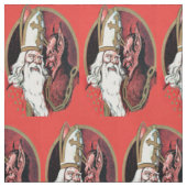 Roter St. Nikolaus Krampus Stoff (Muster)