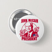 Roter Staaten McCain Knopf Button (Vorne & Hinten)