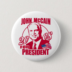 Roter Staaten McCain Knopf Button