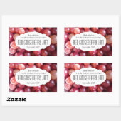 Roter Stachelbeermarmelade oder Aufkleber auf dem (Blatt)