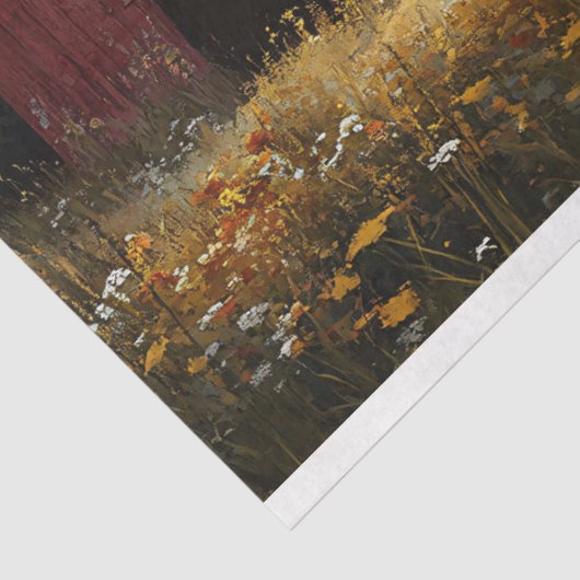 Roter Stall Antiker Gelber LKW-Dekoupage Seidenpapier (Ausschnitt)