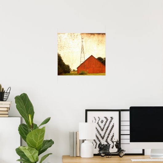 Roter Stall Art 2 Poster (Heimbüro)