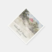 Roter Stall auf der Hillside Country Farm Wedding Serviette (Ecke)