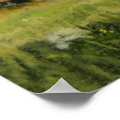 Roter Stall auf der Wiese Print Poster (Ecke)