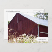 Roter Stall-Bauernhof Postkarte (Vorne/Hinten)