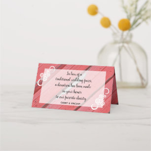 Roter Stall Blume Wood Wedding Wohltätigkeit Favor Platzkarte