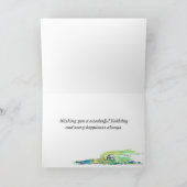 Roter Stall Farm Kühe Wasserfarbe Glückwunsch Gebu Karte (Innenseite)