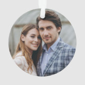 Roter Stall-Foto Ornament (Rückseite)