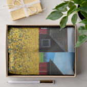 Roter Stall im Feld der gelben Affodien geschmugge Seidenpapier (Geschenk)