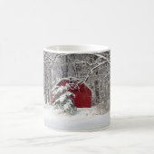 Roter Stall im Schnee 2011 Kaffeetasse (Mittel)