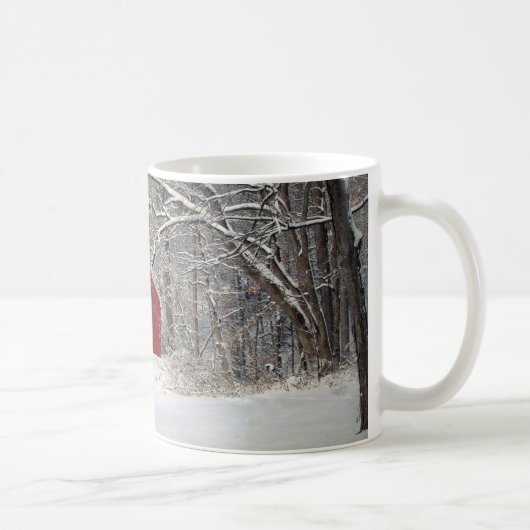 Roter Stall im Schnee 2011 Kaffeetasse (Rechts)