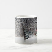 Roter Stall im Schnee 2011 Kaffeetasse (Mittel)
