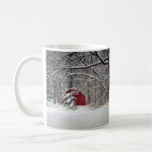 Roter Stall im Schnee 2011 Kaffeetasse (Links)