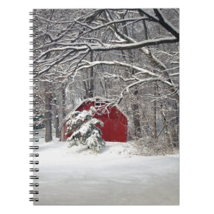 Roter Stall im Schnee 2011 Notizblock