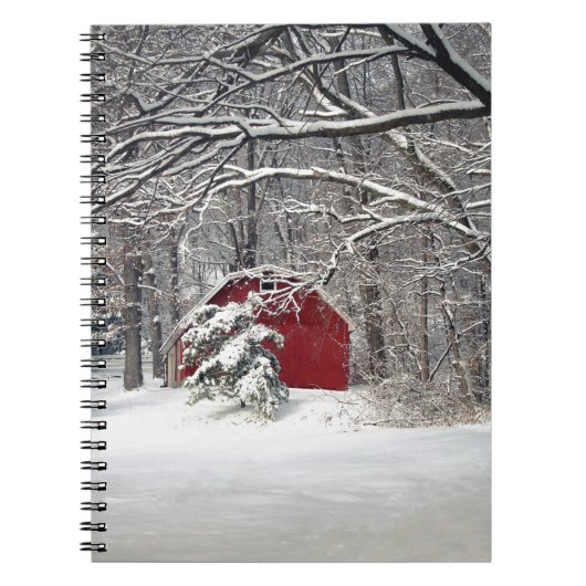 Roter Stall im Schnee 2011 Notizblock (Vorderseite)