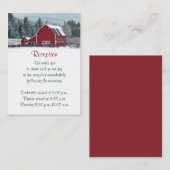 Roter Stall im Winter Empfang Eintrittskarte 2 Begleitkarte (Vorne/Hinten)